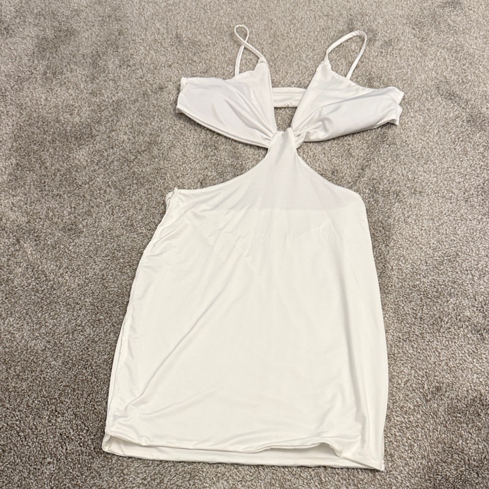 White Cut-Out Dress